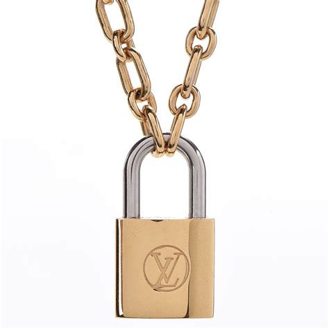 Louis Vuitton lock pendant necklace